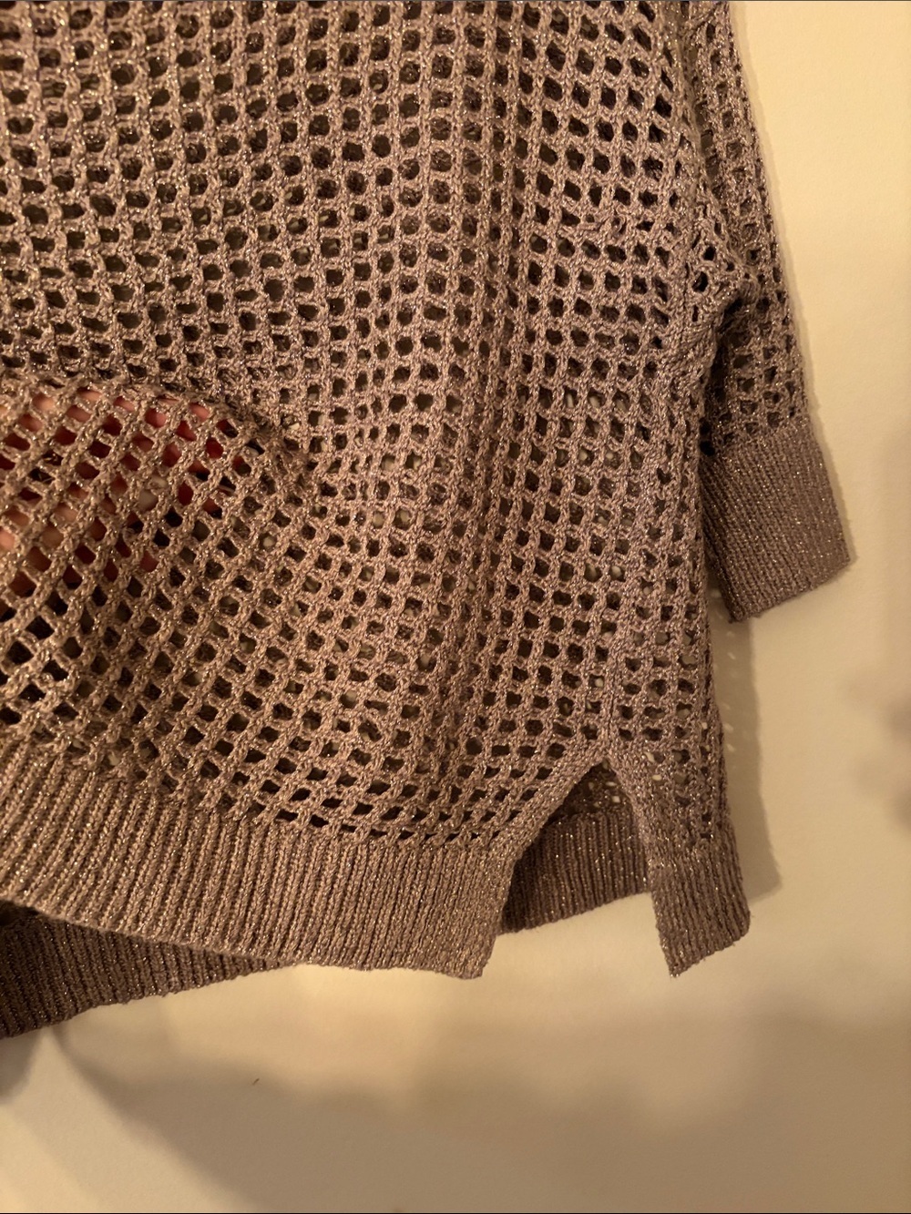 EXPRESS Open Knit Metallic Sweater ✨ Like New - Picture 5 of 7